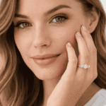 Three-Stone 1 Carat Total Lab-Grown Diamond Engagement Ring in 14K White/Yellow/Rose Gold and Platinum - Image 3