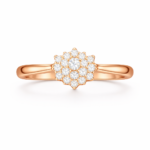 Classic total 1 carat 20 Lab Diamonds VVS1, gold weight 3 gram Engagement Ring in 18k Rose Gold