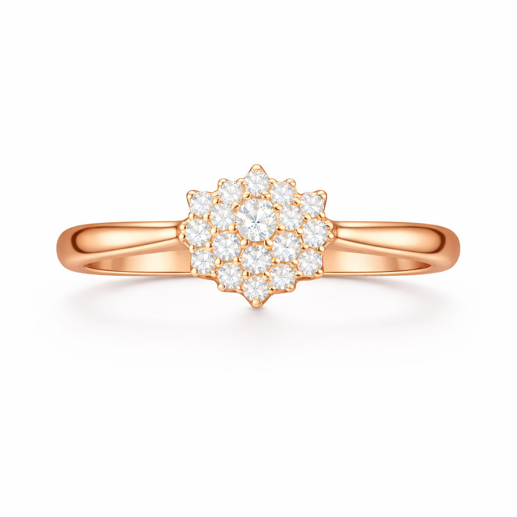 Classic total 1 carat 20 Lab Diamonds VVS1, gold weight 3 gram Engagement Ring in 18k Rose Gold Classic total 1 carat 20 Lab Diamonds VVS1, gold weight 3 gram Engagement Ring in 18k Rose Gold