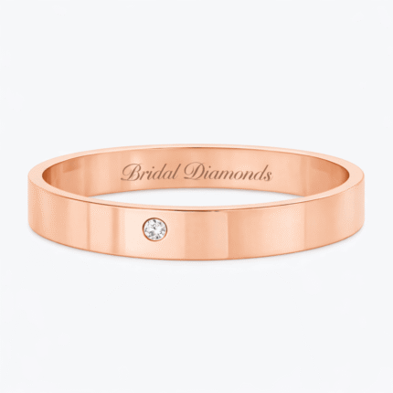 0.25 Carat Lab-Grown Diamond Wedding Ring in 18K 14K Rose Gold & Platinum
