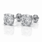 1 Carat Lab-Grown Diamond Round Cut Stud Earrings for Women in 14K 18K Platinum
