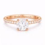 1.48 Carat 17 Lab-Grown Diamond Engagement Ring in 14K 18K Rose Gold