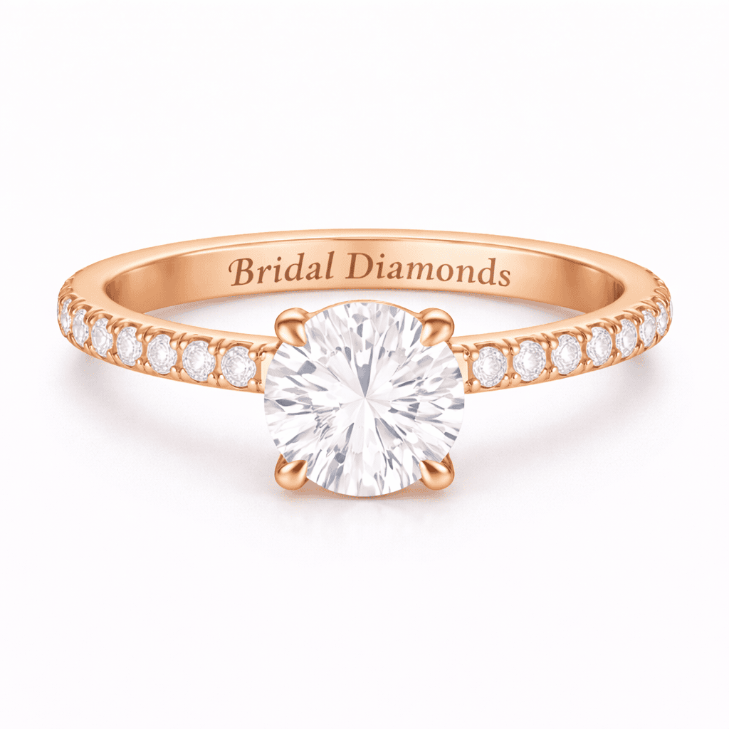 1.48 Carat 17 Lab-Grown Diamond Engagement Ring in 14K 18K Rose Gold 1.48 Carat 17 Lab-Grown Diamond Engagement Ring in 14K 18K Rose Gold