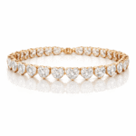 31 Carat Lab-Grown Diamond Tennis Bracelet in 14K 18K Rose Gold
