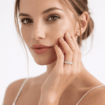 1 carat 28 stone, Lab grown Diamonds engagement ring in Yellow/White/Rose Gold & Platinum