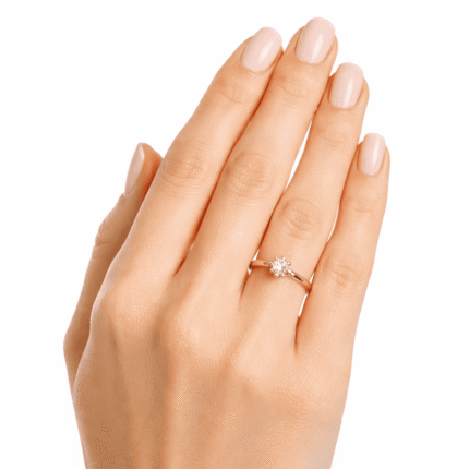 Solitaire 0.50 Carat Diamond Engagement Ring in 18K Yellow/White/Rose Gold & Platinum