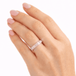 1 carat 28 stone, Lab grown Diamonds engagement ring in Yellow/White/Rose Gold & Platinum