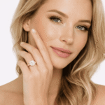 1.72 Carat 25 Lab-Grown Diamond Halo Engagement Ring in 14K 18K Yellow/White/Rose Gold & Platinum