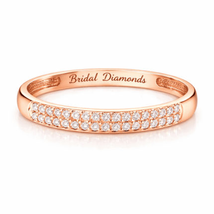 1 carat 28 stone, Lab grown Diamonds engagement ring in 18K Rose Gold