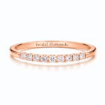 9 Stone Lab-Grown Diamond Wedding Ring in 18K 14K Rose Gold