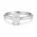 1 Carat Lab-Grown Diamond Oval Cut Solitaire Engagement Ring in 14K 18K Platinum