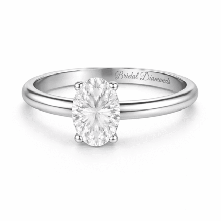 1 Carat Lab-Grown Diamond Oval Cut Solitaire Engagement Ring in 14K 18K Platinum