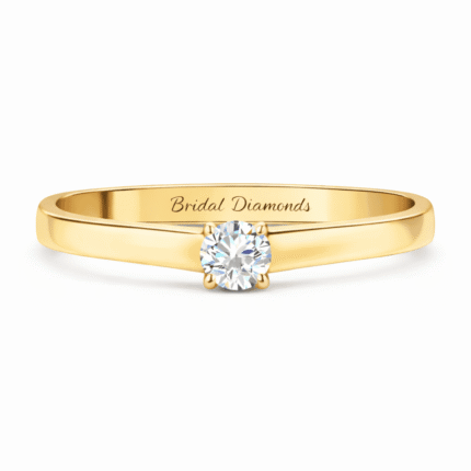 Solitaire 0.50 Carat Diamond Engagement Ring in 18K Yellow Gold