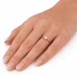 Solitaire Princess Cut One Carat Diamond Engagement Ring in 18k Yellow/White/Rose Gold & Platinum