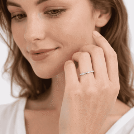 6 Stone Lab-Grown Diamond Engagement Ring in 18K Yellow/White/Rose Gold or Platinum