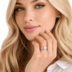 1 Carat Lab-Grown Diamond Round Cut Bridal Ring Set in 14K 18K Yellow/White/Rose Gold & Platinum