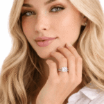 1 Carat Lab-Grown Diamond Princess Cut Engagement Ring & Wedding Band Set in 14K 18K Yellow/White/Rose Gold & Platinum