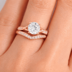 1.50 Carat 21 Lab-Grown Diamond Round Cut Bridal Set in 14K 18K Yellow/White/Rose Gold & Platinum