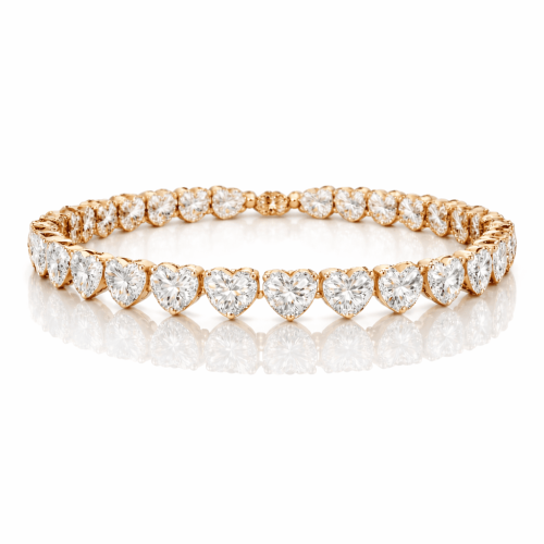31 Carat Lab-Grown Diamond Tennis Bracelet in 14K 18K Rose Gold